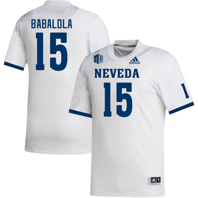 Men-Youth #15 Kola Babalola Neveda Wolfpack 2023 College Football Jerseys Stitched-White